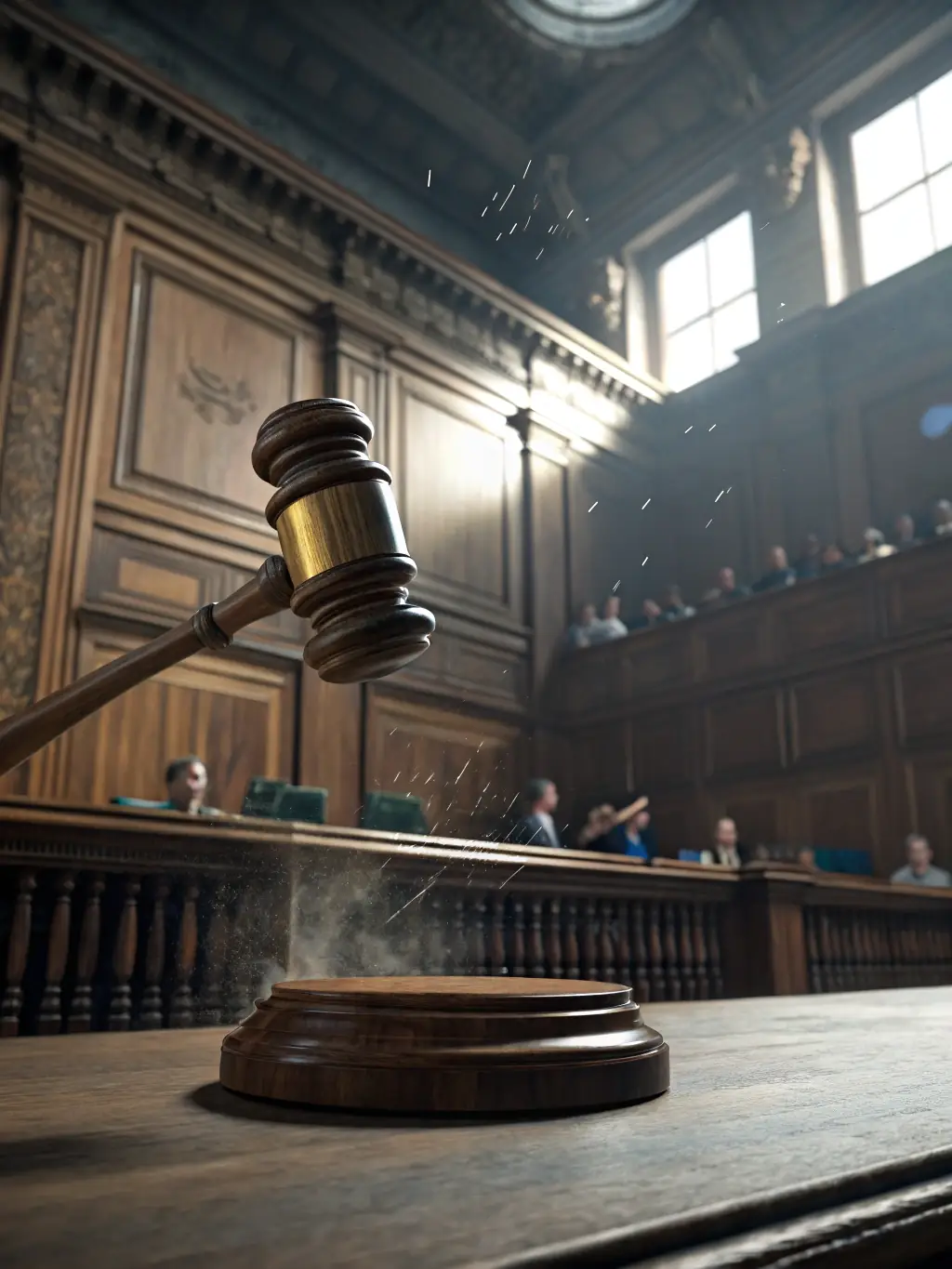 An image of a complex legal document with a gavel, symbolizing business trust structures and the legal expertise of Ohms Law.
